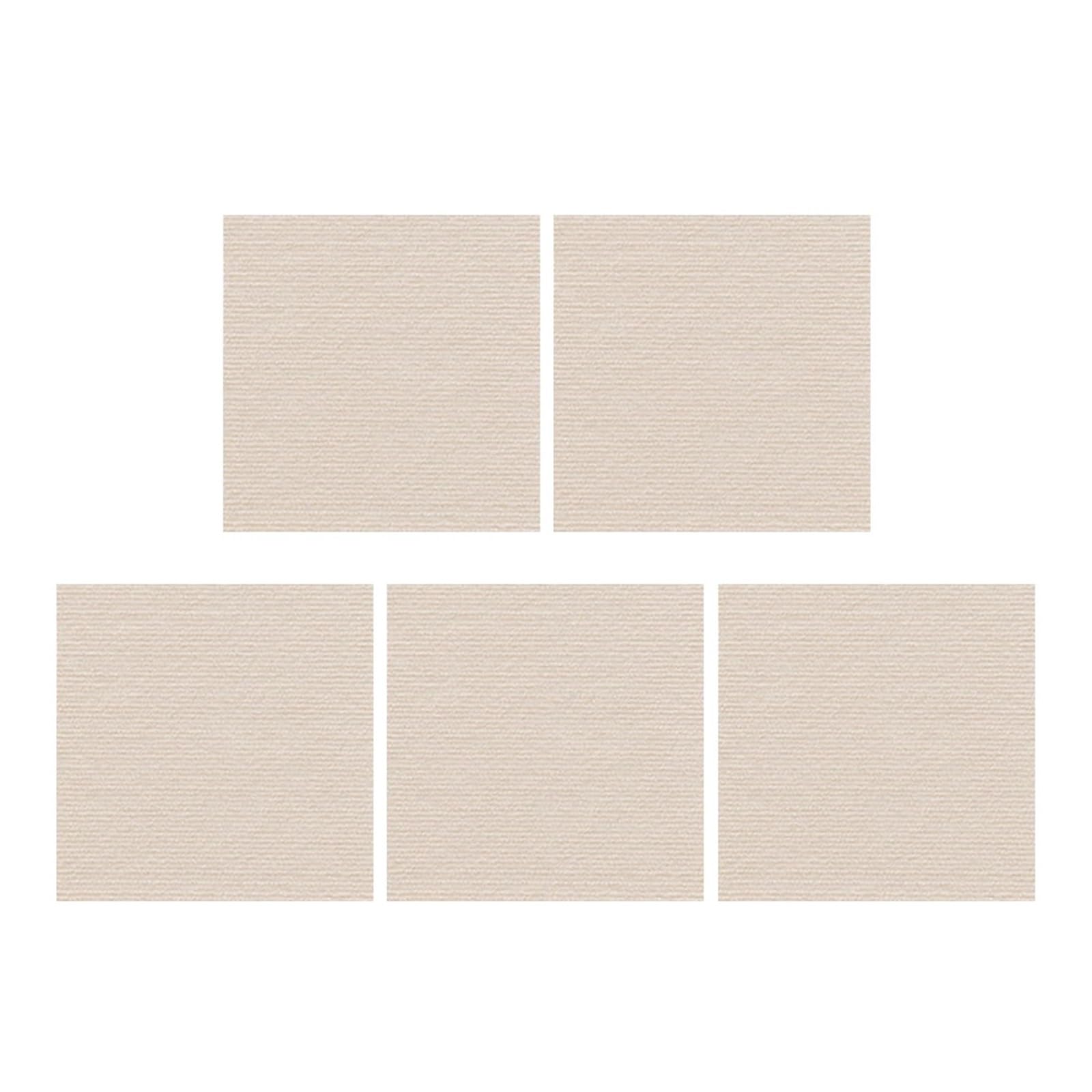 Psnklmm Khaki 5Pcs Self Adhesive Carpet Tile 30X30cm Self-Adhesive Commercial With Non-Slip Square Bedroom For Office Living Room Bedroom(Khaki)