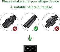Vista 2 de Cable de alimentación de CA compatible con Sony PS3 PS4 PS5 PSP PSV, Playstation 3 4 Slim, Microsoft Xbox One S Xbox Series S Xbox One X Xbox Series