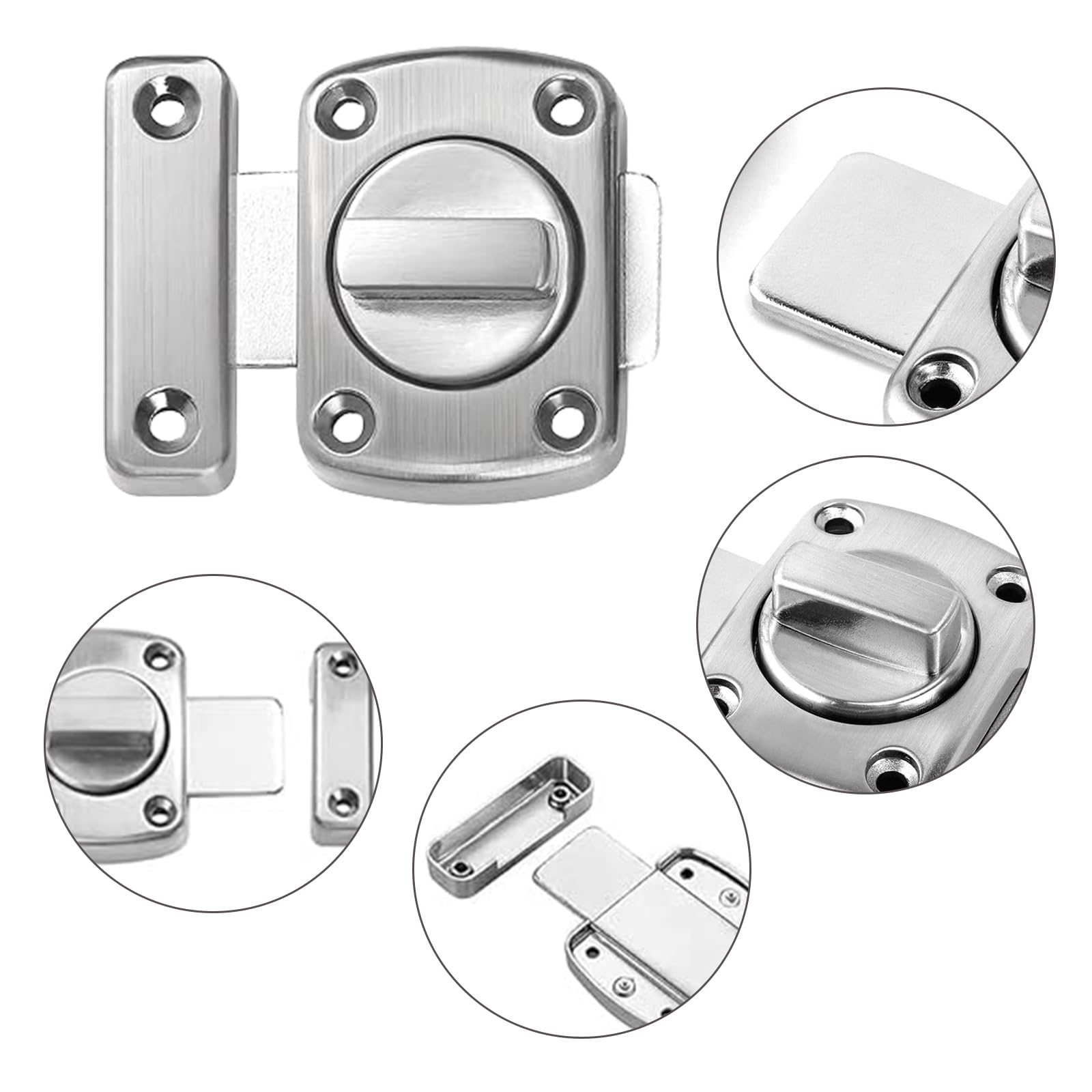 Chiavistello Quadrato Serratura Porta Lega Di Zinco Ispessita Chiavistello Per Porta In Legno A Prova Di Ruggine Design Universale Serratura Porta Interna Adatto A Tutti I Tipi Di Porte