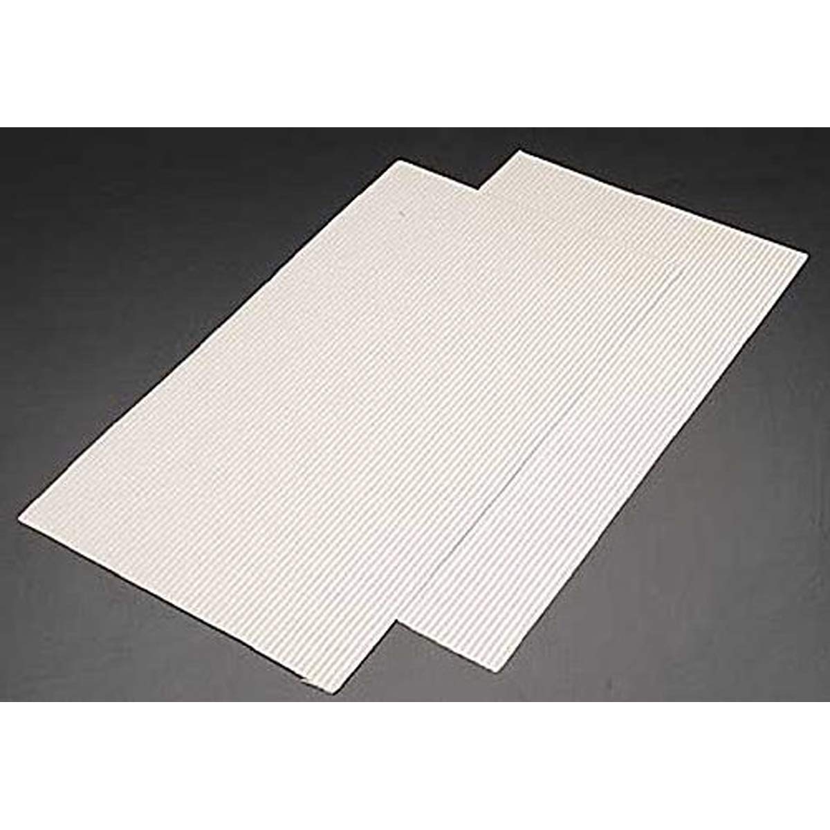 Toits nervurés Plastruct PS-13 HO lot de 2 plaques en plastique blanc haute finition