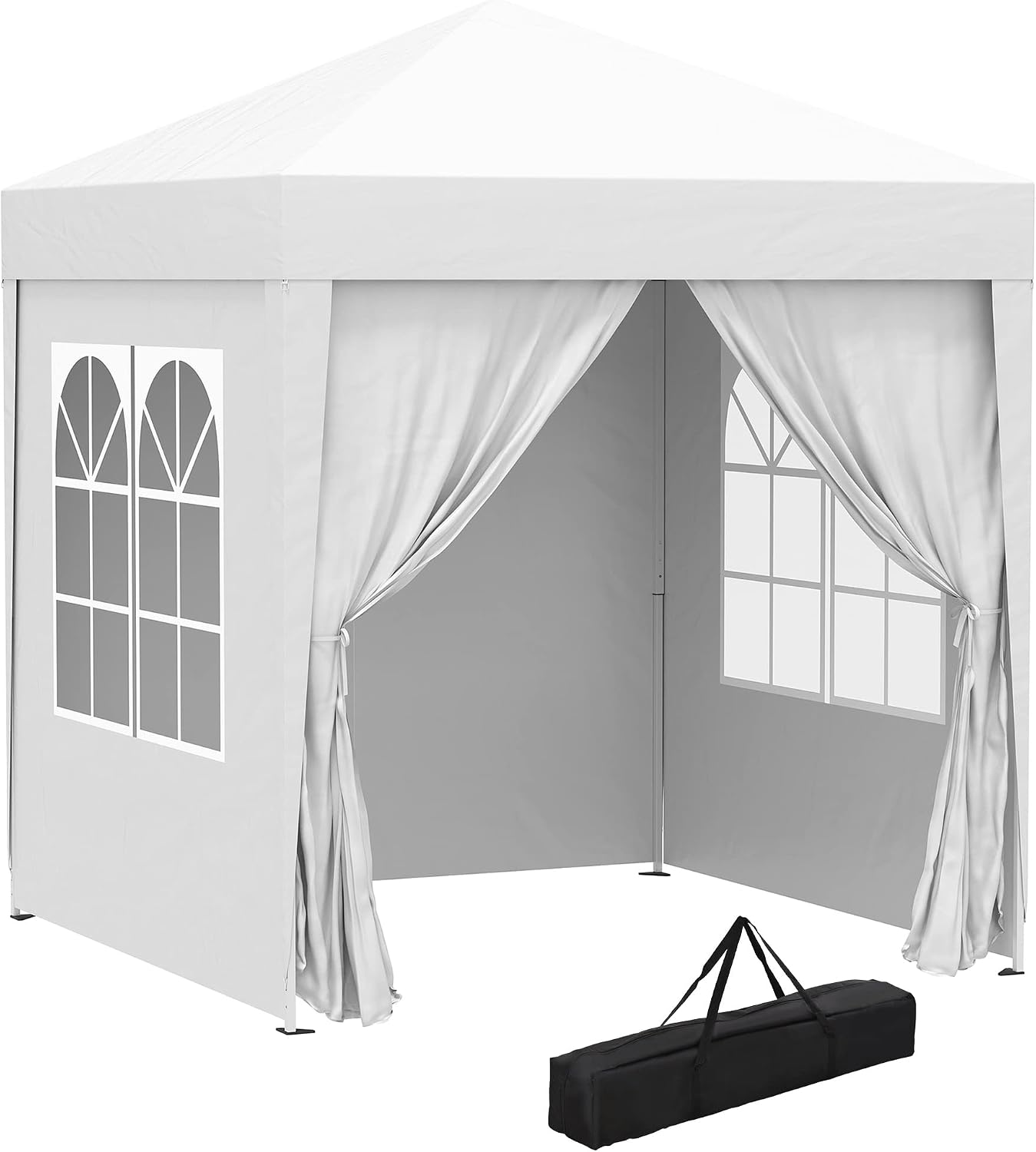 vidaXL Gazebo Professionale Pieghevole con 3 Pareti 3x4m Acciaio Crema