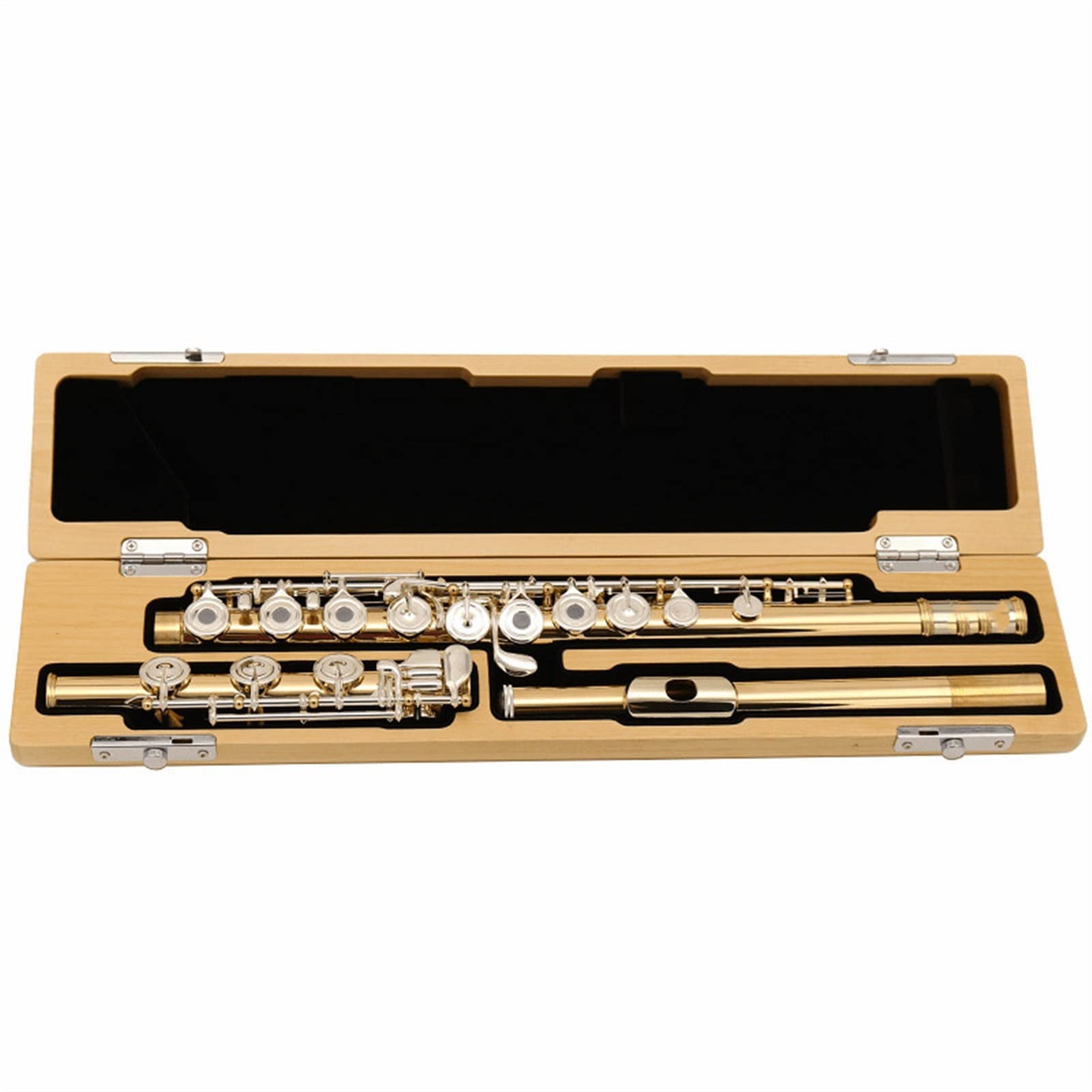 ZUZU Claves De Plateado De Estilo De Flauta 85 Material De Cuerpo De Aleación De Oro Y Cobre C Tono Flauta Kit Flauta