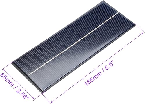 Miniatura 3 de DMiotech Paquete de 5 mini celdas de panel solar de 6 V 250 mA 6.496 in x 2.559 in para proyectos de energía eléctrica de bricolaje