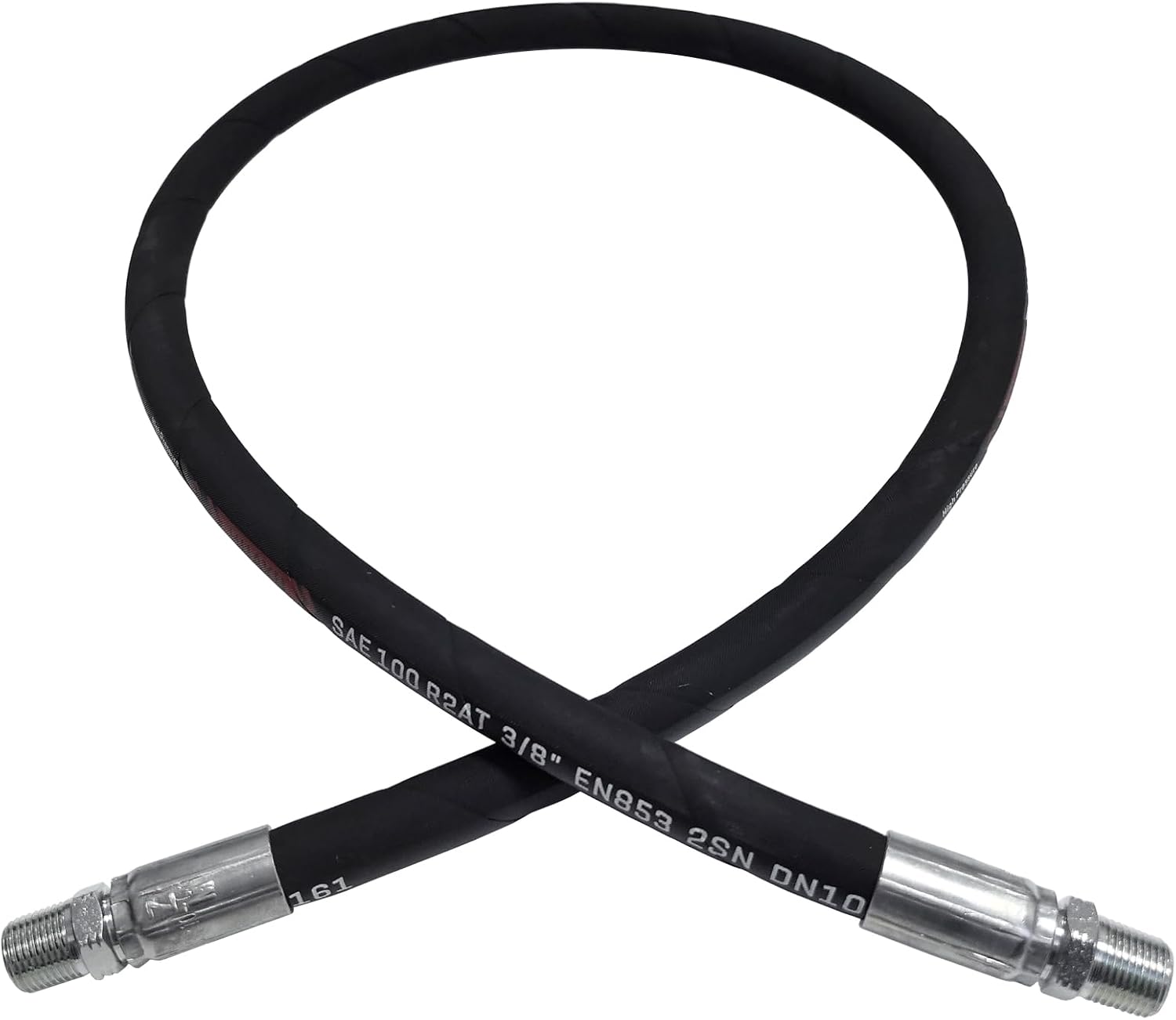 3/8 Hydraulic Hose with 3/8inch NPTF Male Hydraulic Hose Fittings 2 Ends (300inch)