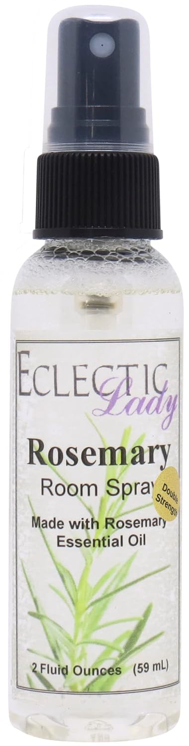 Rosemary Room Spray (Double Strength), 16 Ounces, No Artificial Colors, Parabens, or Preservatives - Fragrant Aromatic Room Mist For Home, Room, Office, Made With Essential Oils