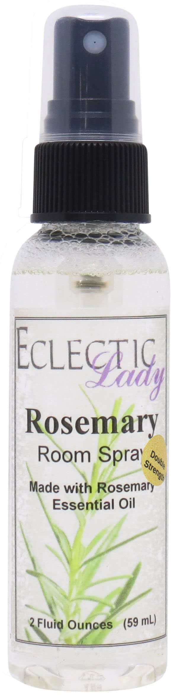 Rosemary Room Spray (Double Strength), 2 Ounces, No Artificial Colors, Parabens, or Preservatives - Fragrant Aromatic Room Mist For Home, Room, Office