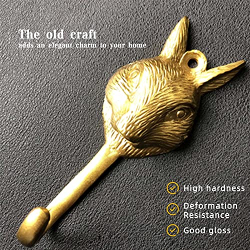 Yh Yao Vintage Decorative Hooks, 100% Brass Wall Hooks For Hanging, Pure Handmade Animal Key Hooks Coat Hooks Wall Mounted Handmade For Bedroom, Porch, Kitchen, Cabinet And Bathroom (Bunny) #TOP2