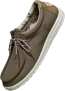 Neeman's Mens Canvas Wanderers Sneakers | Boat Shoes | Comfortable, Flexible & Breathable | Tan UK9 Price In India