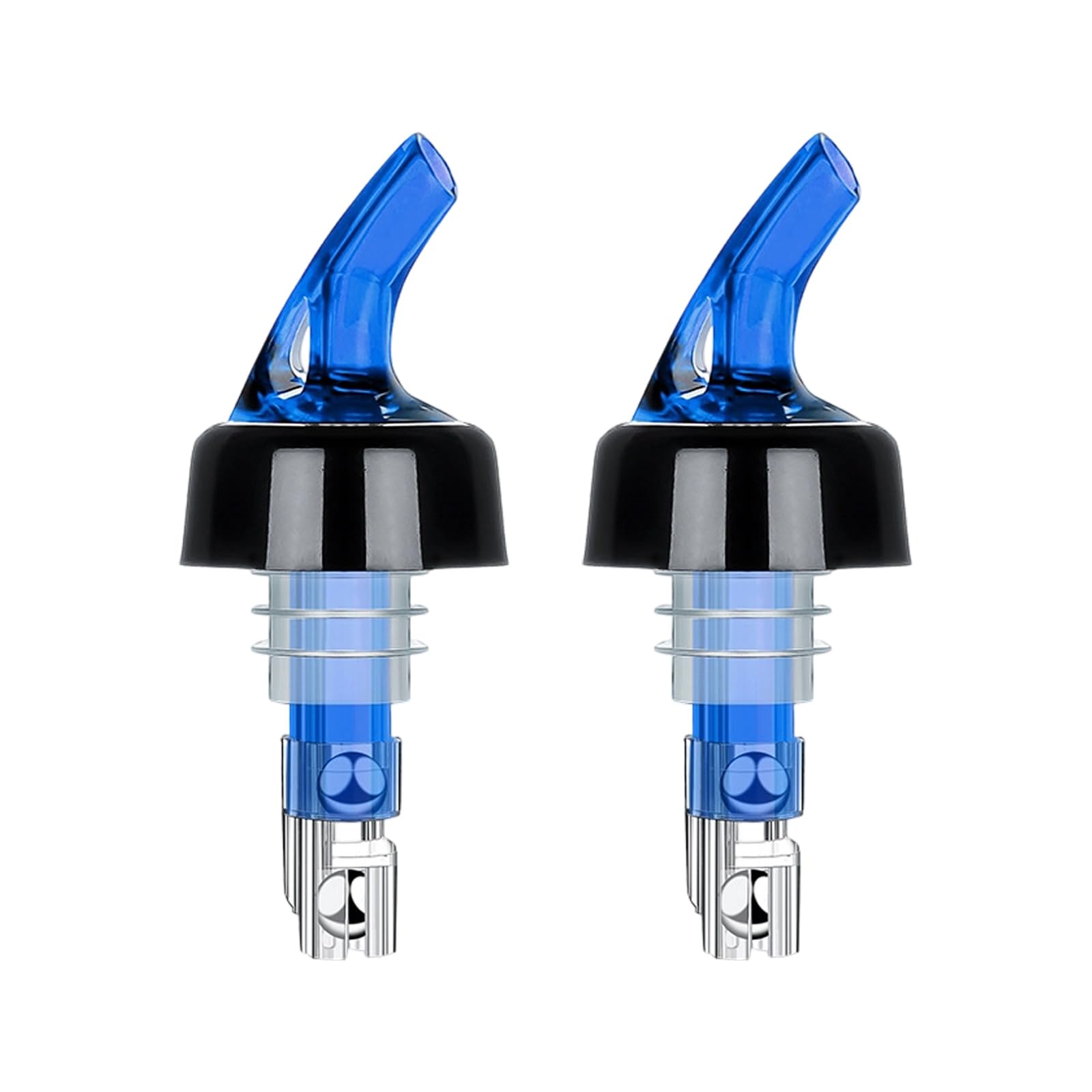 Msioytog 45ml Automatic Measured Drink Pour Nozzle 2PCS Metal Bead Liquor Pourer Beverage Dispenser Seal for Exact Serving Bottle Pourer Party Drink Accessories