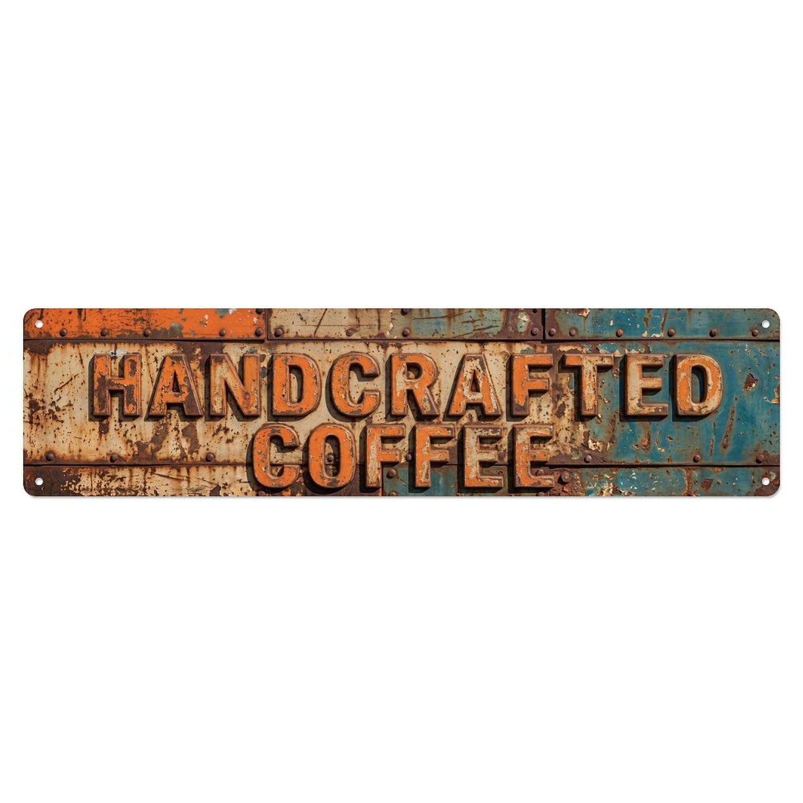 Handcrafted Coffee Retro Metal Tin Sign