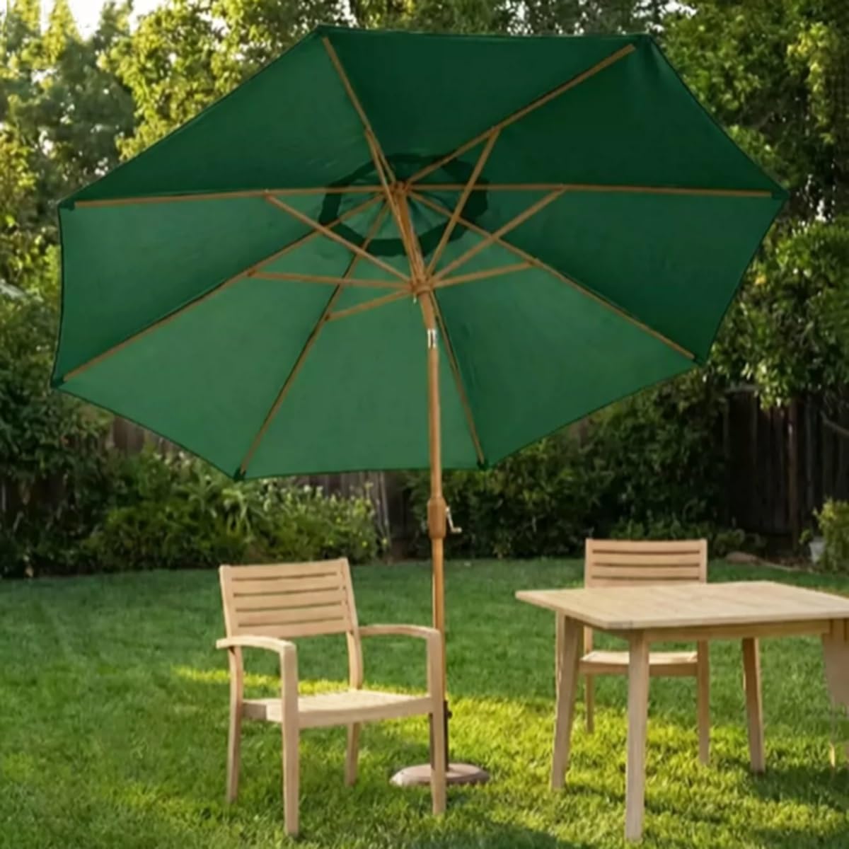 Toile de Remplacement for Parasol 8 Baleines 3m/3.5m/4m Housse de Parasol Déporté et Centre,Tissu Polyester avec Protection UV,Imperméable,Auvent de Terrasse et Jardin