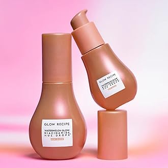 Glow Recipe Hue Drops - Mini Tinted Face Serum - Bronzing Drops to Brighten & Hydrate - Skincare Makeup Primer & Liquid Highlighter to Blur Pores for a Radiant, Even Skin Tone - Sun Glow (15ml)