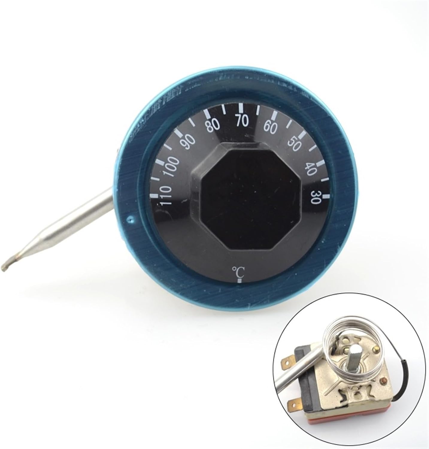 Thermostat AC220V 16A Dial Temperature Control Switch Sensor for Electric Oven 30-110C Dial Specially Designed Thermocouple