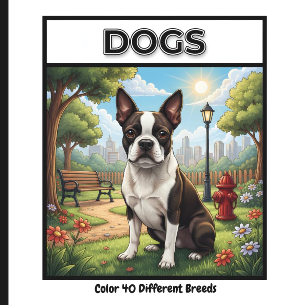 Dogs Adult Coloring Book