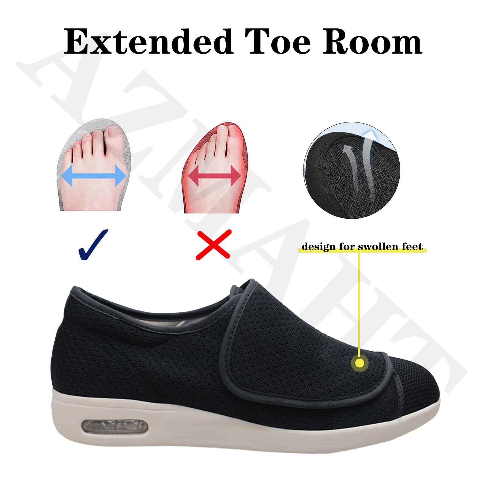 Zapatos Ortopédicos Fascitis Plantar Zapatos Osteoartritis Hombre Zapatillas de Deporte Zapatos Sanitarios Zapatos Diabético Soporte ortopédico para el Arco,Dark Grey,43 EU