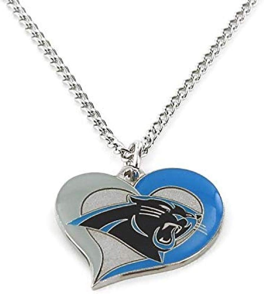 NFL Swirl Heart Pendant Necklace - Jewelry Gift for Mom, Wife, Sister, Daughter, Best Friend - Ideal Gift for Birthdays, Anniversaries & Special Occasions