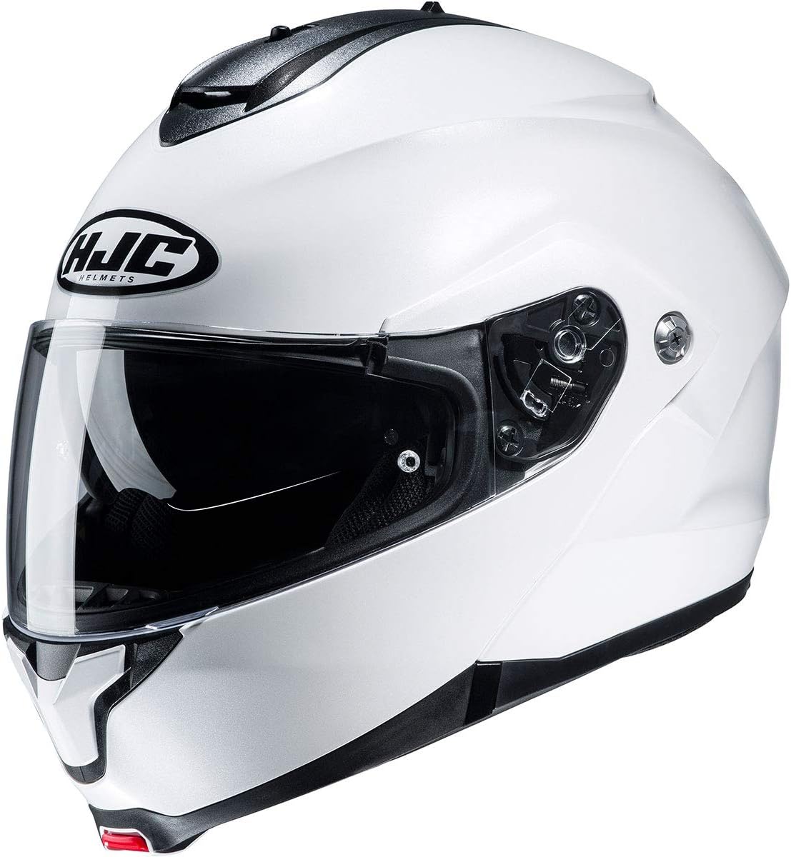 HJC C91 Men's Street Motorcycle Helmet - Semi-Flat Pearl White/Medium