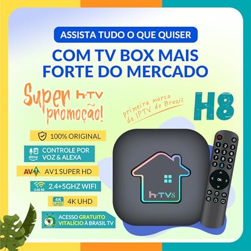 Receptor HTV 8 H8 Original Canais Inteligente HTV8-2025 Comando de Voz htv Wifi
