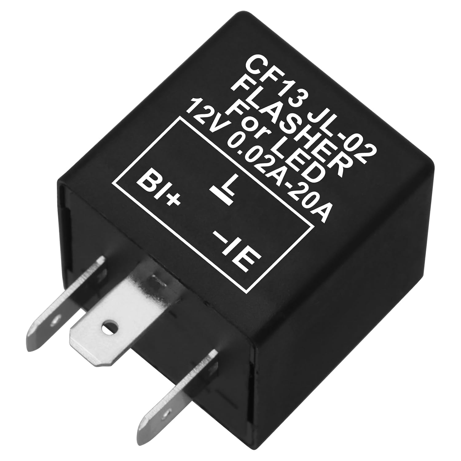 10 Pcs LED Flasher Relay, CF13 JL-02, 12V 0.02A-20A 3 Pin, to Fix LED Light Turn Signal Hyper Flash Blinking Light 12V DC