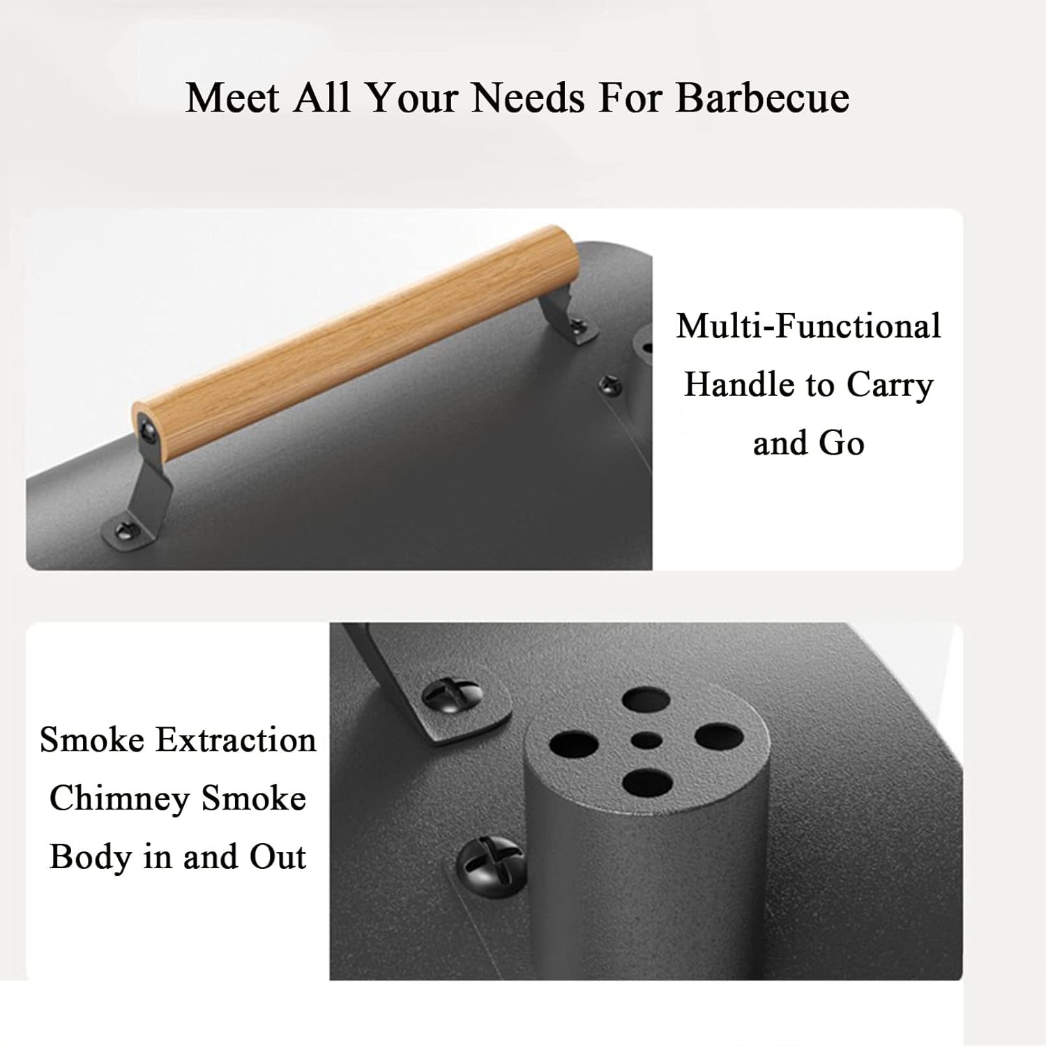 Small Folding Charcoal Grill, Portable Grill 38 * 38 * 25 cm, Table Grill Camping Grill, Suitable for Outdoor Cooking, Camping and Picnic Garden Trips for 2-4 People