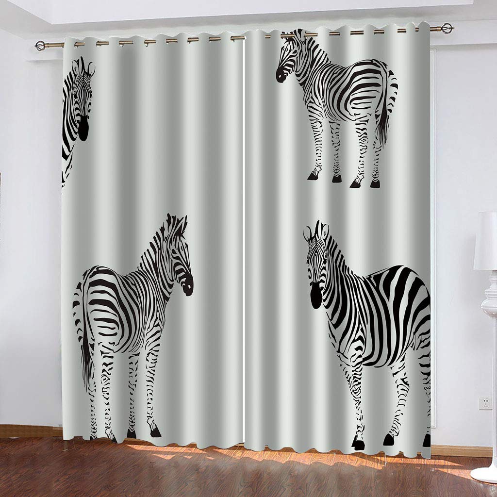 Draperies intérieures salon zèbre 140x240 | Rideau isolant thermique pour chambre