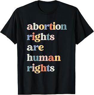 Abortion Rights Are Human Rights Pro Choice Feminist Retro T-Shirt