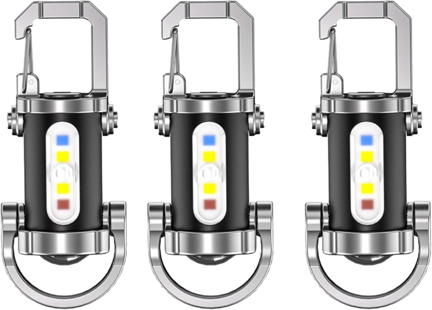 Portable Rechargeable Bright Keychain Flashlight, Vbbert Keychain Flashlight, Portable Rechargeable Mini LED Flashlight with Key Ring, Compact Bright Keychain Work Light