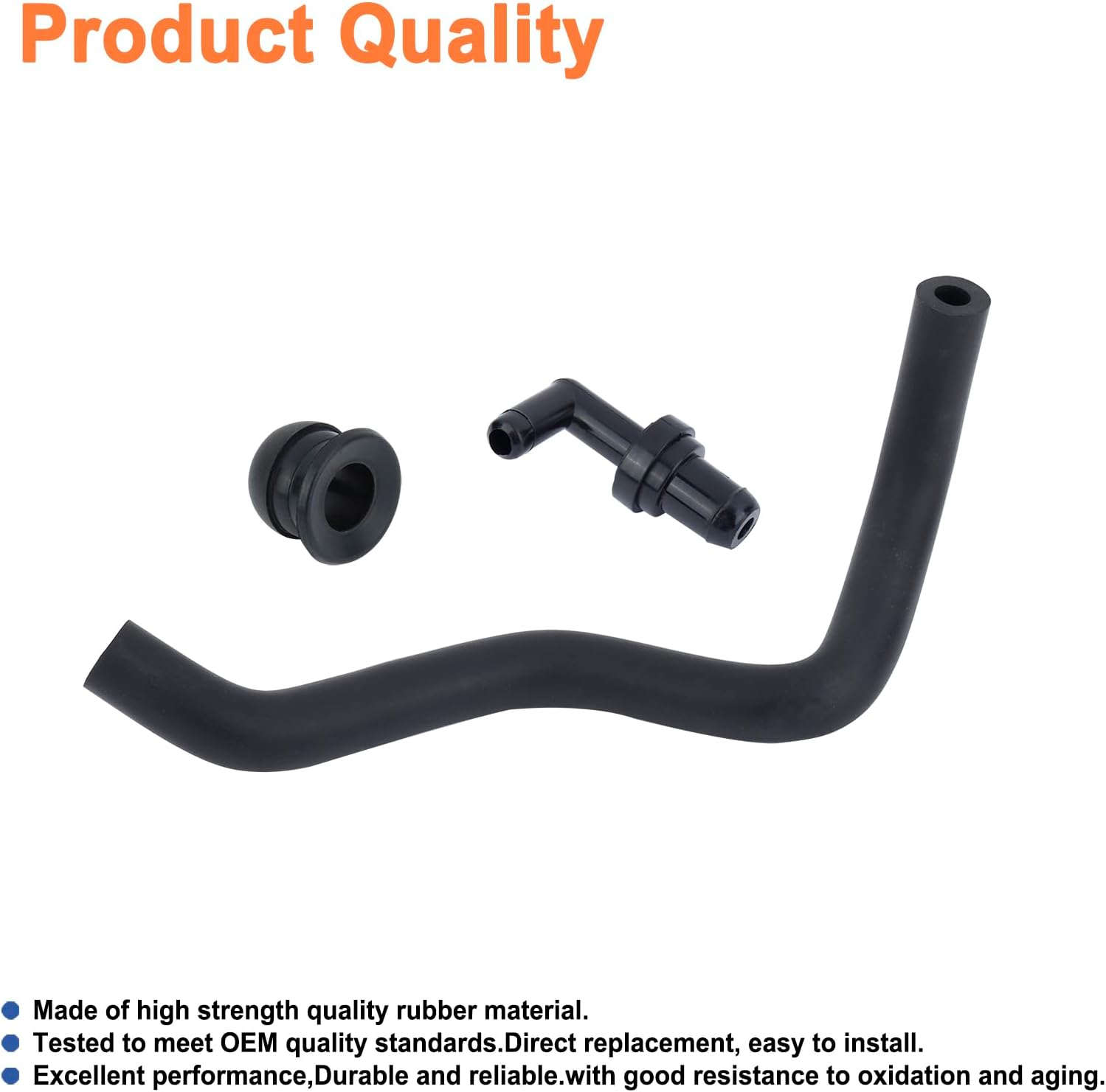 Engine P-C-V Valve 90°& Grommet & Hose Kit(3PCS). Replaces Part # 12261-62041,90480-1800,17130-PM6-003.Fit for Toyota 4Runner Tundra Tacoma 3.4L V6.