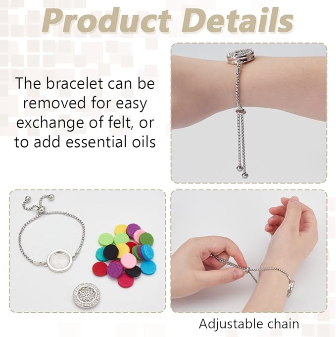 WEBEEDY 2 Pulseras Difusoras de Aceites Esenciales Ajustables miniatura 4
