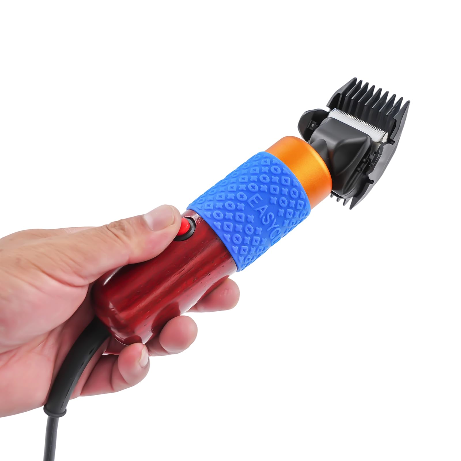Tosatrice professionale per cani e gatti, tosatrice per animali silenziosa con 4 pettini e cavo da 3 m, lama in ceramica da 6600 RPM per taglio preciso