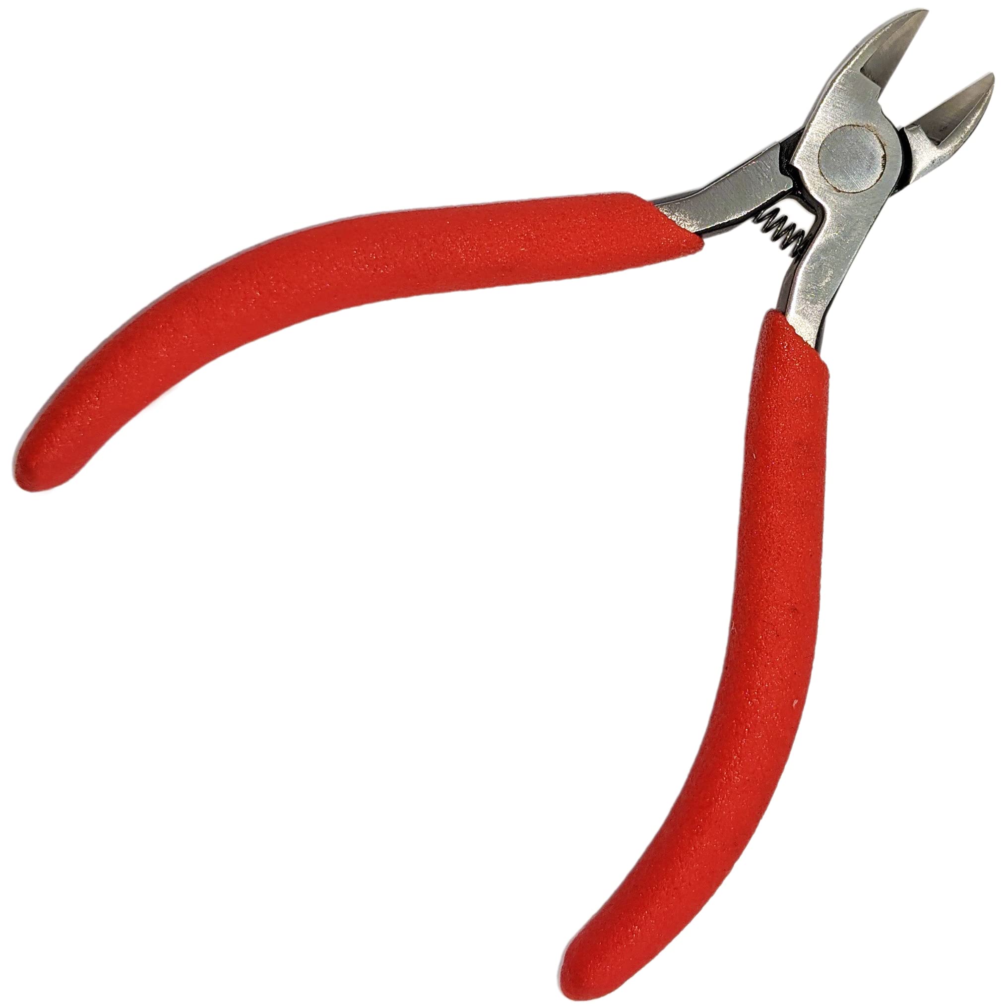 Xcelite 54CG Forged Alloy Steel Diagonal Plier with Red Cushion Grip Handle, Standard Jaw, 4