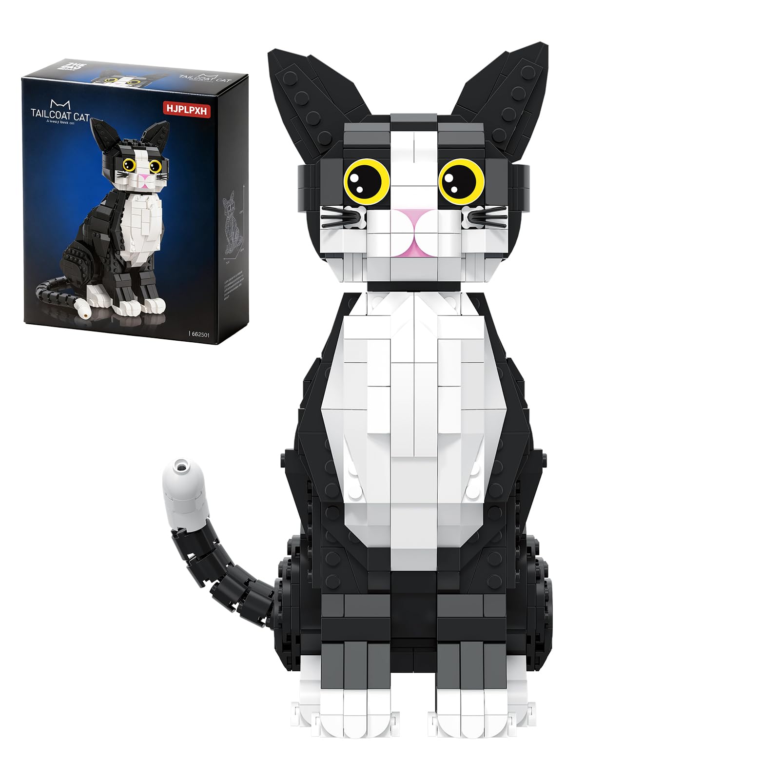 HJPLPXH Tailcoat Cat Micro Mini Building Blocks-801PCS, Home Décor, Cat Gift Idea for Animal-Lovers, Cat Lover Gifts, Collectible Model, Creative Activity, Building Set for Adults & Teens — image 1