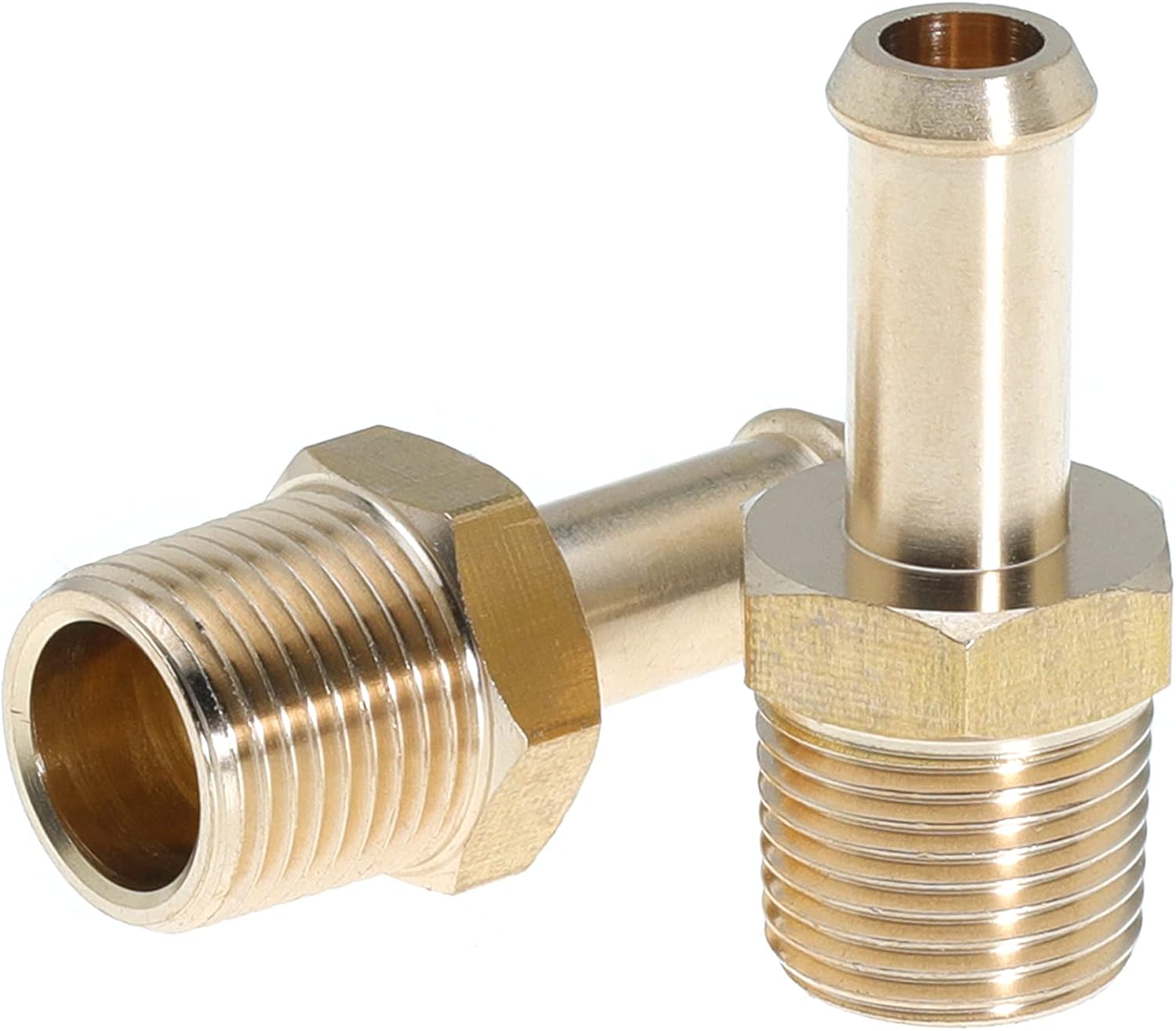 Fuel Hose Fitting Adapter Replaces 65380 Fuel Line Fittings for Holley 12-289-11 and 350 SBC Fuel Pump for Holley 12-803 Bypass Pressure Regulator for Ford Mustang 289 3/8 Inch NPT to 3/8 Inch Barb