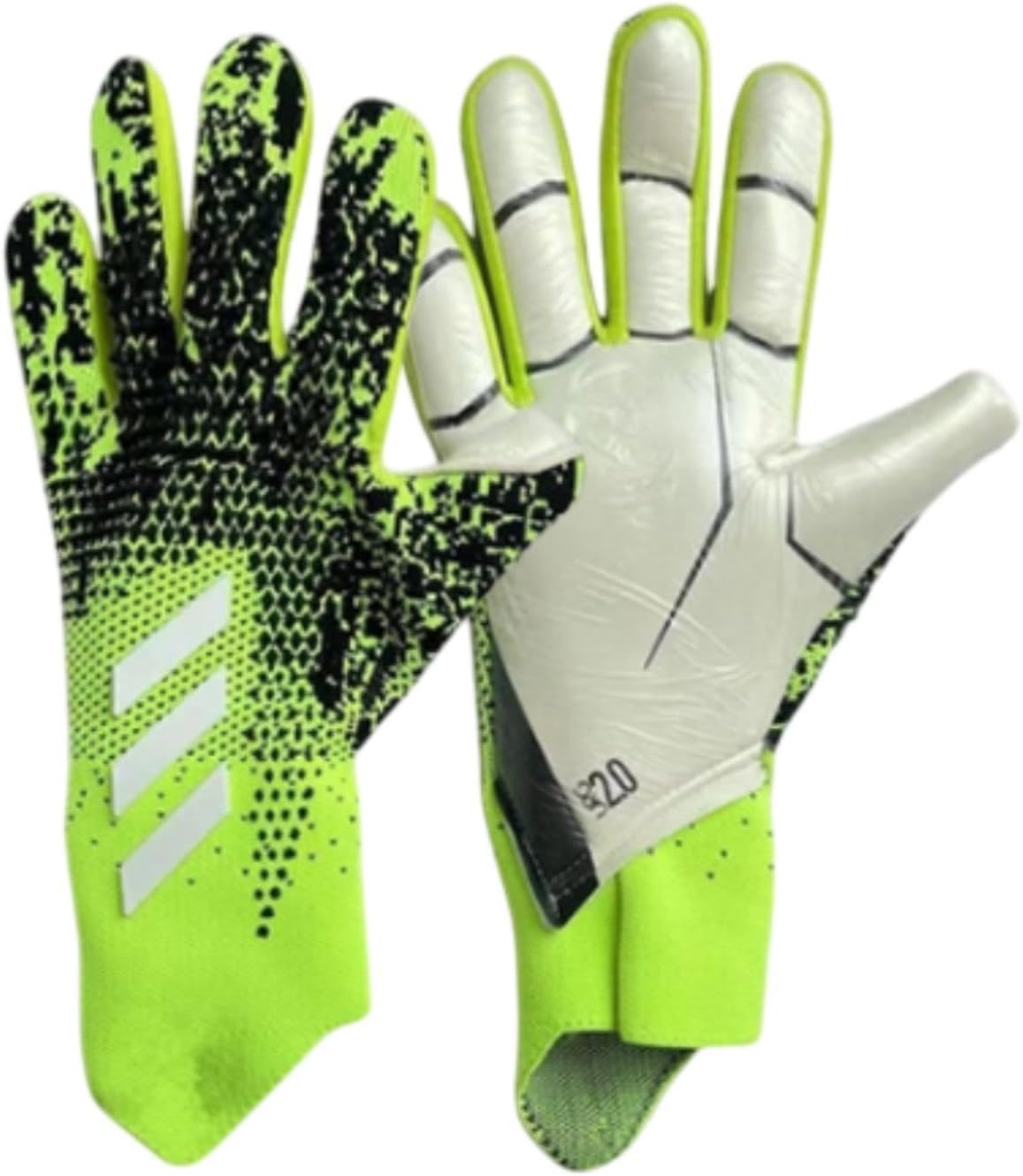 Goalkeeper Gloves for Adults Children Soccer Goalie Gloves for Outdoor Games Size 7 Green and Black