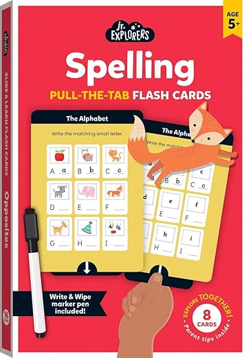 Junior Explorers Pull and Learn Flashcards: Spelling