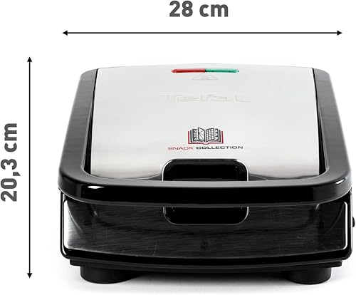 Tefal Snack Collection Sandwich Maker, Waffle Maker, Panini, Grill, 4 Plates Included, Non-Stick Coating, Removable and Dishwasher Safe Plates, Easy Storage, SW854D16 - 7