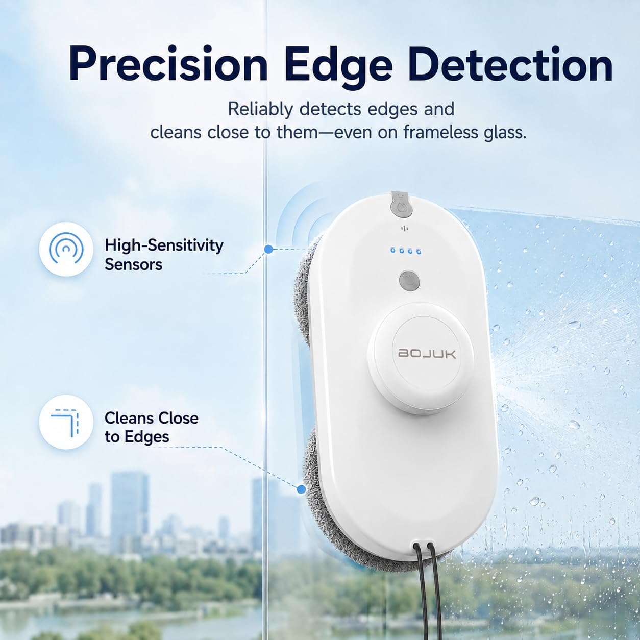Window Cleaning Robot, 6500Pa Strong Suction, 3 Cleaning Modes