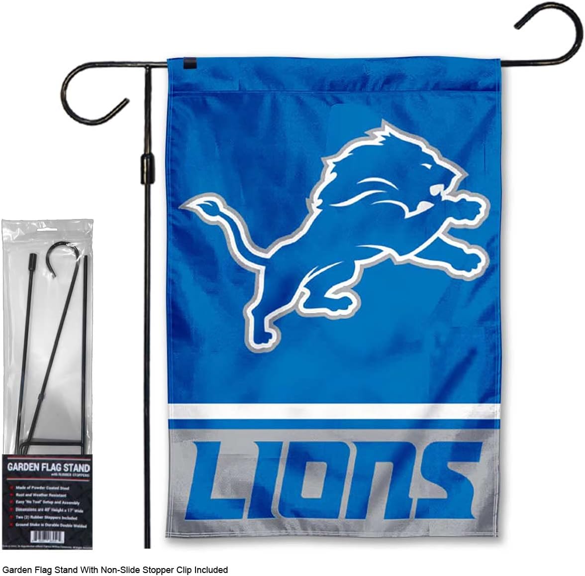 Lions Garden Flag and Stand Pole Holder Mount - Image 2