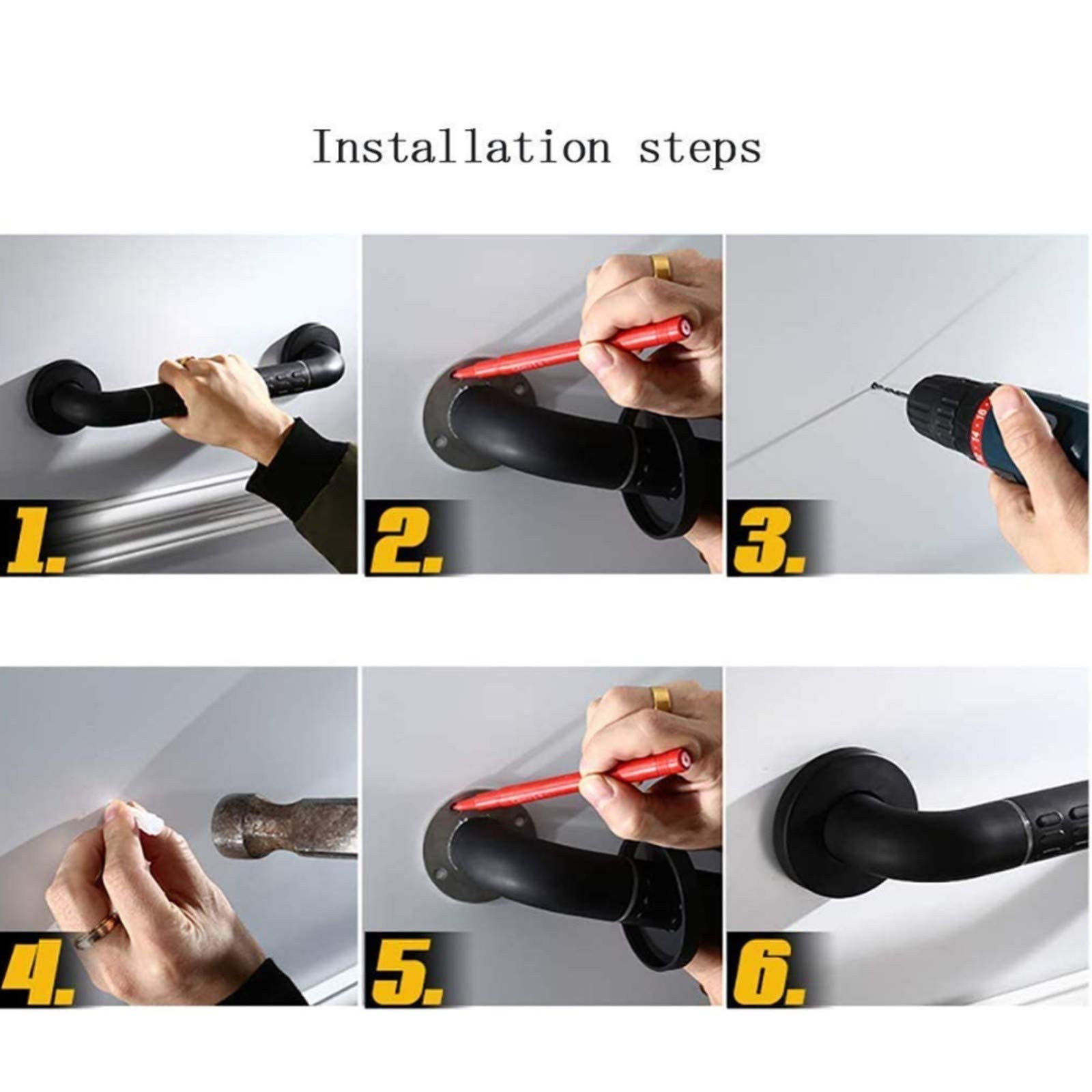 Maniglioni da bagno, maniglione da bagno antiscivolo, maniglia for doccia in acciaio inossidabile, barra di equilibrio, barra di supporto for corrimano di sicurezza, for disabili, anziani, infortuni,