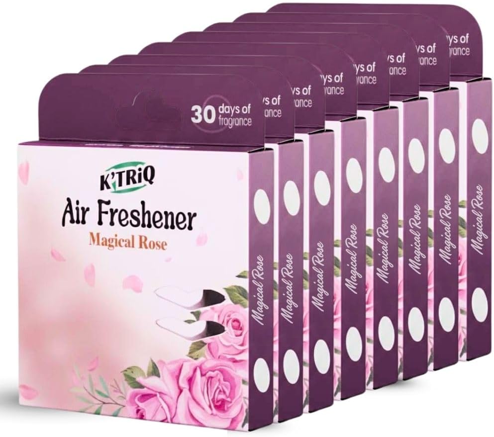 Air Freshener | Rose Fragrance Block | 50g, Pack of 8 | Air Freshener Home | Bathroom fragrance | Washroom Freshener | Room Freshener | Fresheners for Home and Bathroom | Strong Toilet Freshner