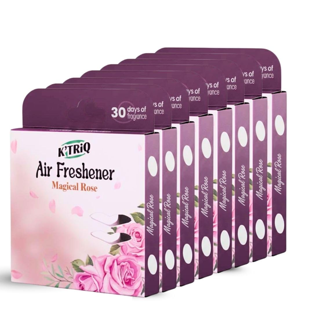 Air Freshener | Rose Fragrance Block | 50g, Pack of 8 | Air Freshener Home | Bathroom fragrance | Washroom Freshener | Room Freshener | Fresheners for Home and Bathroom | Strong Toilet Freshner