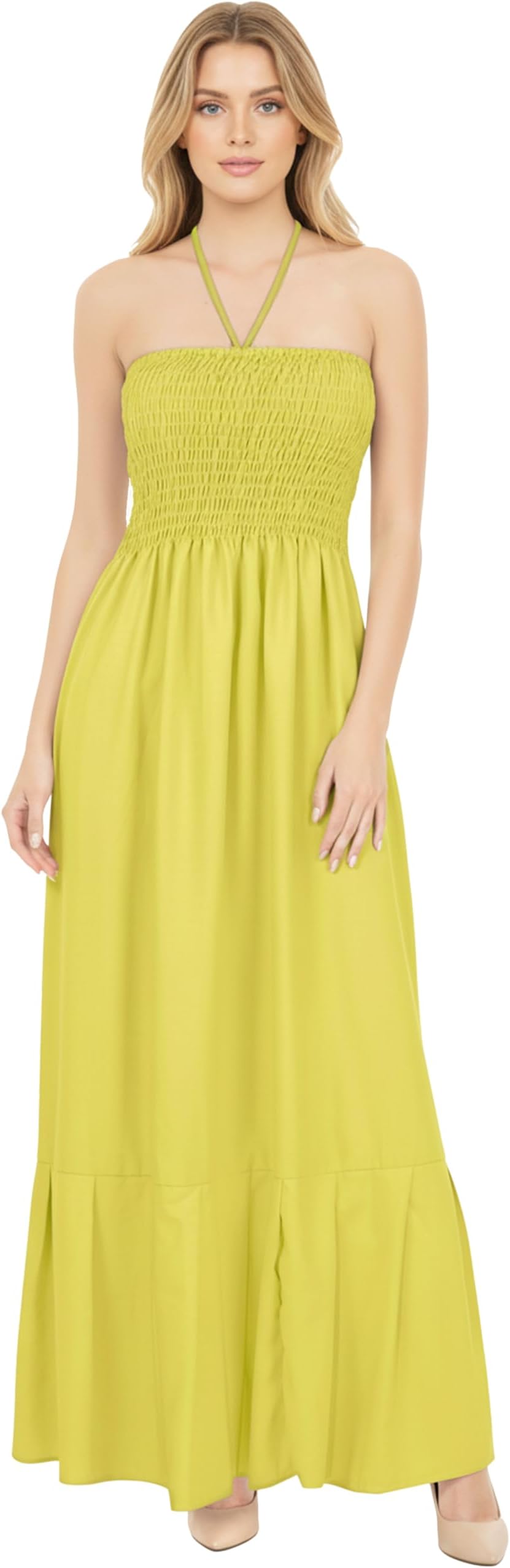 LA LEELA Women's Tube Dress Top Maxi Casual