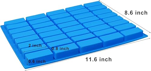 Miniatura 5 de Mity rain Molde de silicona rectangular de 40 cavidades, moldes para bandejas de caramelo para trufas de chocolate, ganache, gelatina, praliné,