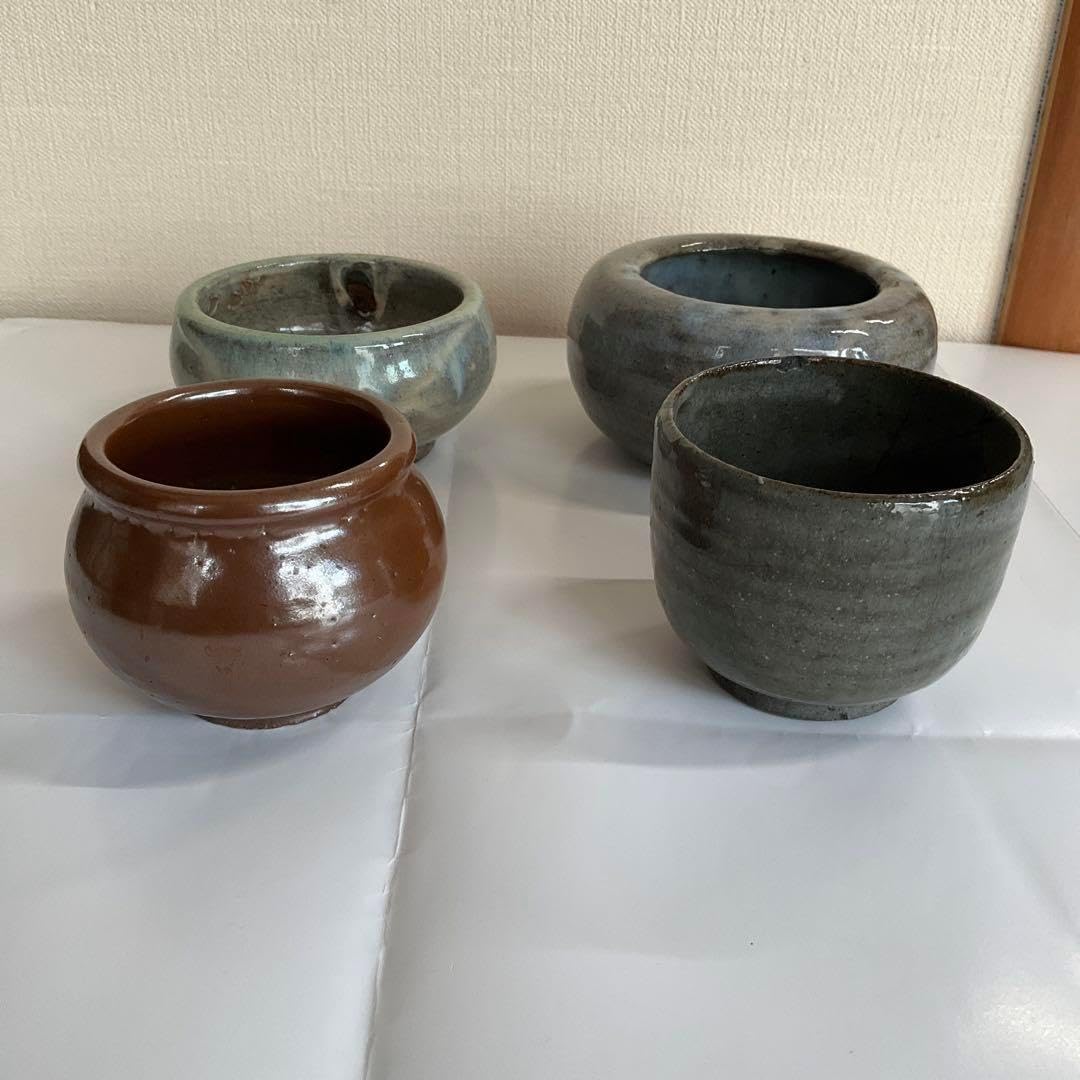 信州松代焼荒神町窯、代官町窯優品小物四種 江戸時代中期から後期頃