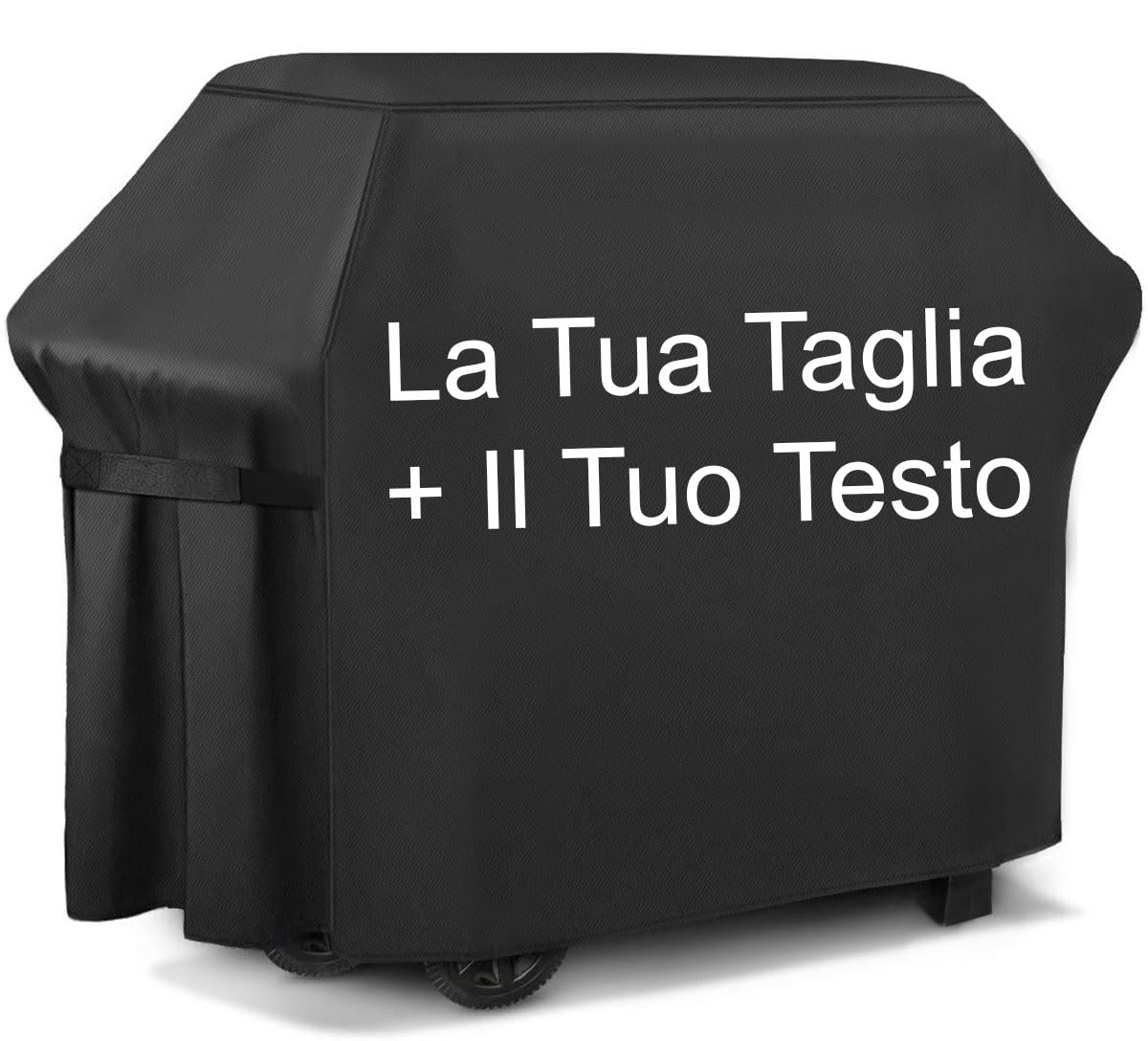 Ferocity Personalizzato Coperchio per griglia Copri-Capote Barbecue Copertura Impermeabile Protettivo Griglia BBQ Nero, la Tua Taglia su ordinazione con Il Tuo Testo [084]