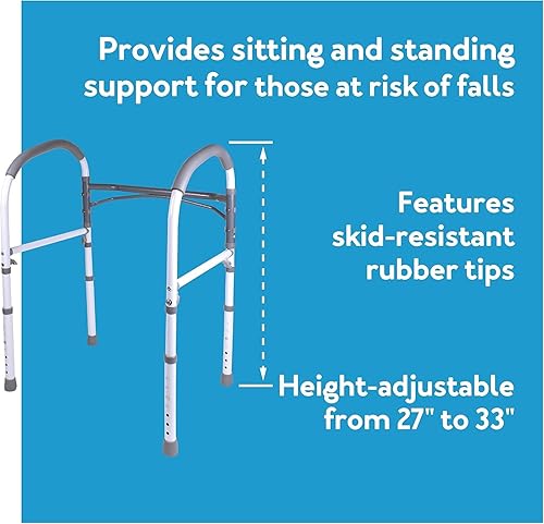 Vista 15 de Carex E-Z Lock - Asiento de inodoro elevado, elevador alargado para asiento de inodoro, añade 5 pulgadas de altura, capacidad de 300 libras, asiento