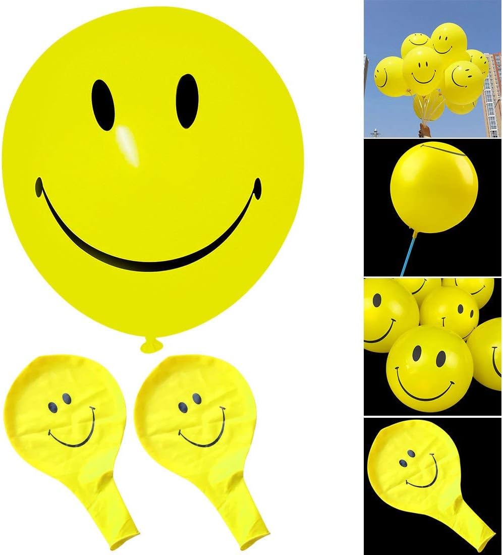 Decorative Decorative - Party Smile Latex Balloon 10pcs 10inch Yellow Smiley Face Balloons Cartoon Inflatable Birthday Home - Accessories Decor Balloon Face Sphynx Heart Pony Shirt Old Circle