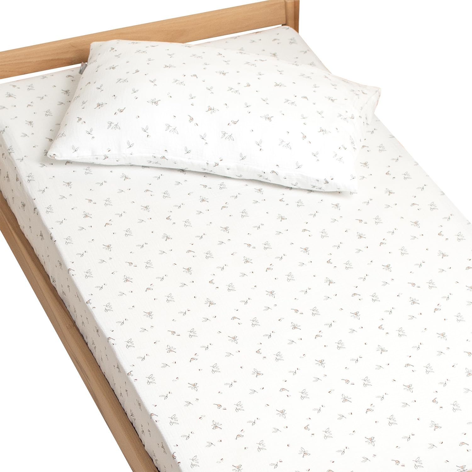 Drap-housse gaze de coton Melody 90x190 pour des nuits douces et fraîches