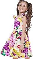 Vista 11 de Vestido de verano para niña, de algodón, con diseño floral