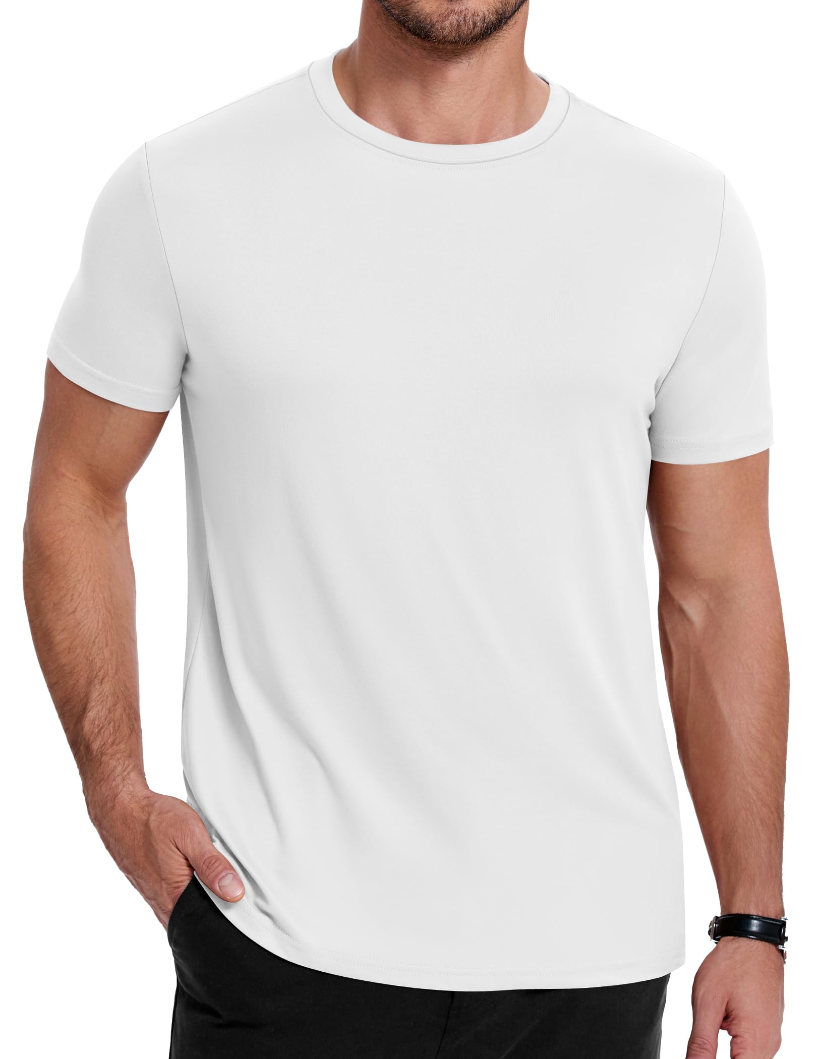 Mens T-Shirts Short Sleeve Crew Neck Casual Summer Basic Tee Shirt